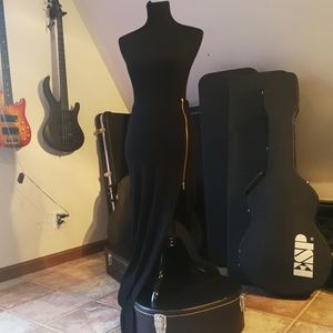 Maxi Skirt Side Slit Zipper Size L Black by rue21